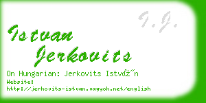 istvan jerkovits business card
